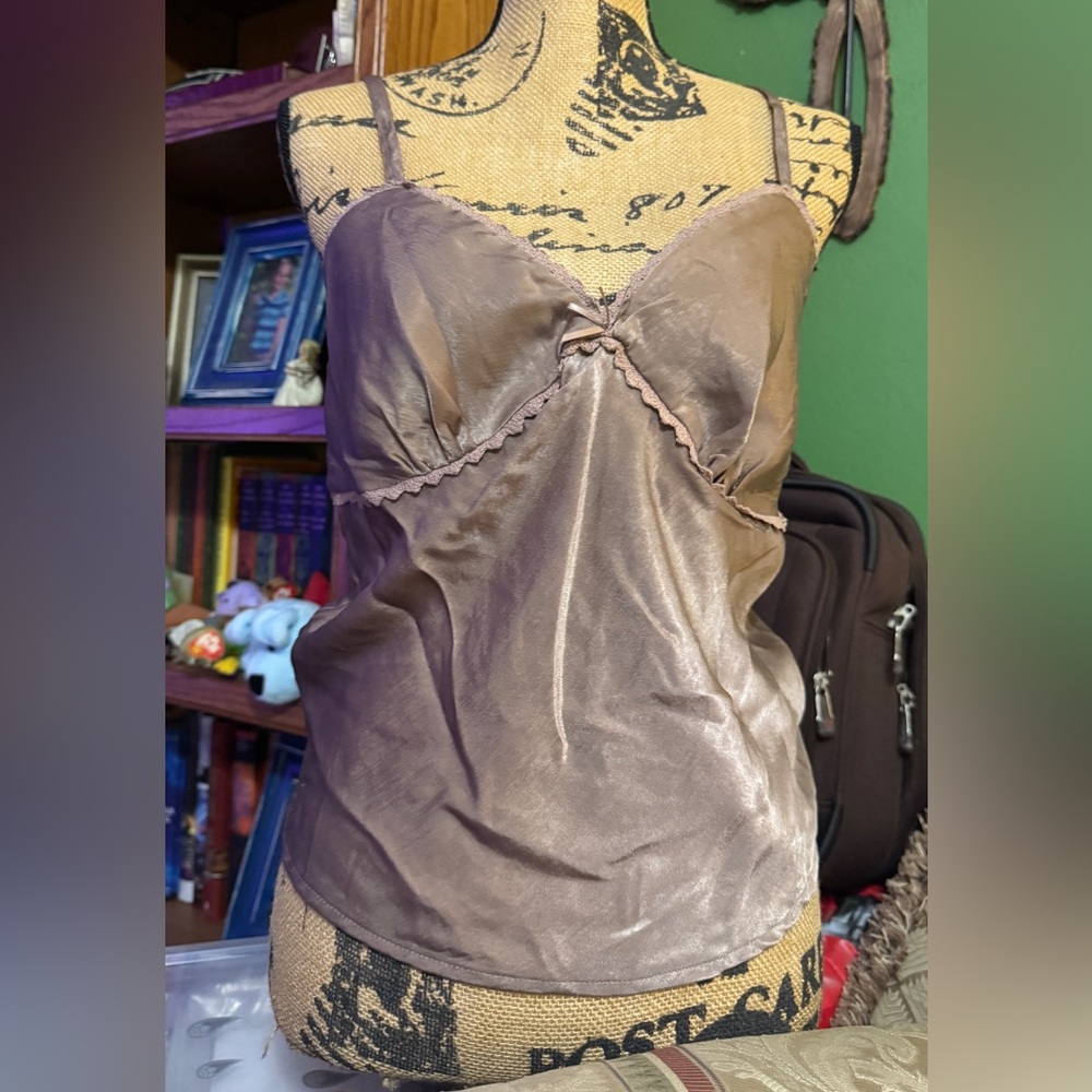 No Boundaries Satin Tan Top - Size XL (5)